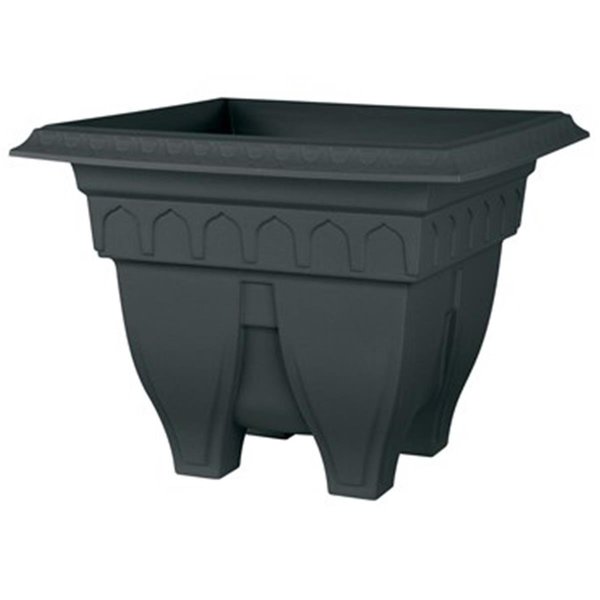 Capp/Usa 15 in. Azura Square Patio Planter - Black CA2527722